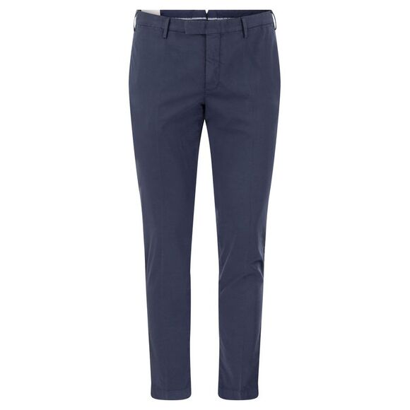Pt Torino Men Skinny Trousers In Cotton And Silk
